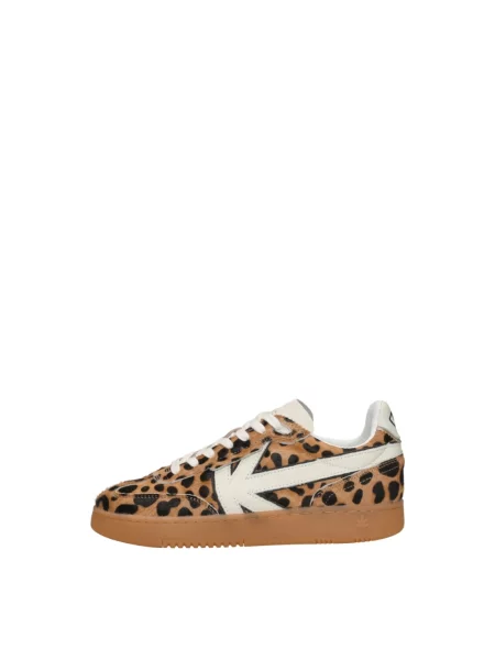Sneakersy Kaotiko skórzane brązowe