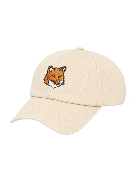 Czapka z daszkiem Maison Kitsune beżowa