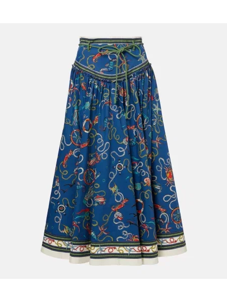 Fusta maxi Alemais cu imagine albastru