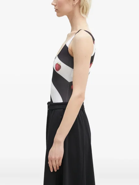 Body Fiorucci cu dungi cu imagine negru