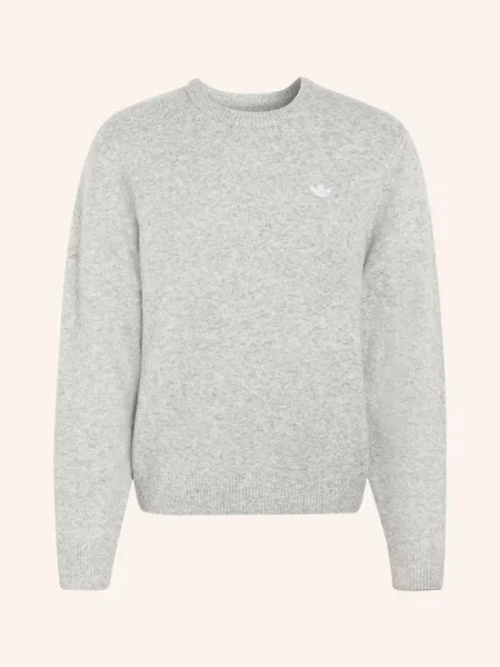 Sweter Adidas Originals z logo szary