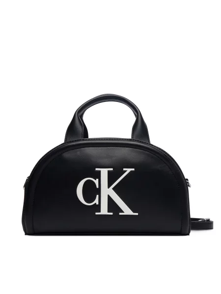 Τσάντα Calvin Klein Bold Ck Dome Crossbody μαύρο