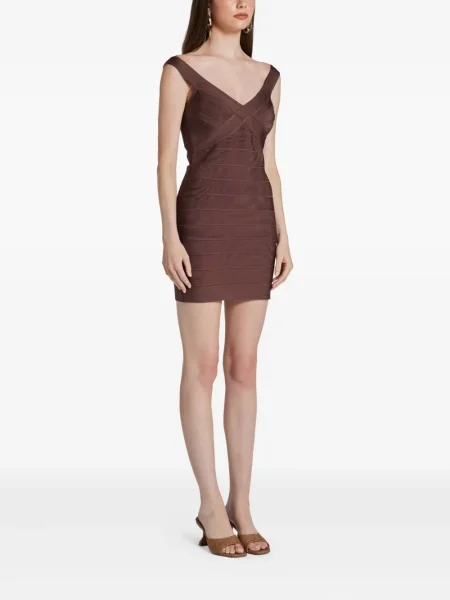 Rochie Hervé Léger de costum maro