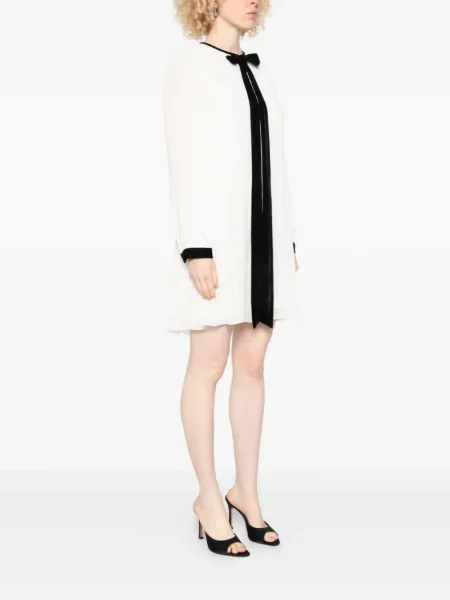 Rochie mini Pinko cu funde alb