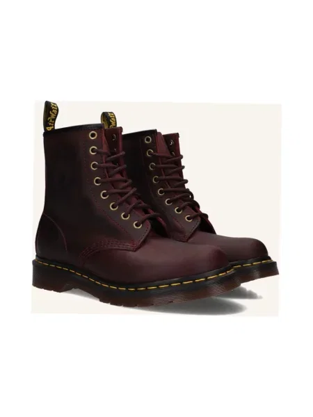 Botki Dr. Martens skórzane czerwone