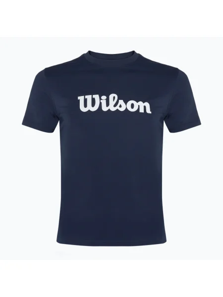 Мъжка тениска Wilson Team Graphic classic navy script синьо