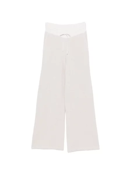 Pantaloni Eleventy tricotate cu model herringbone cu cordon