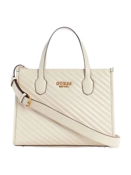 Geantă shopper Guess alb