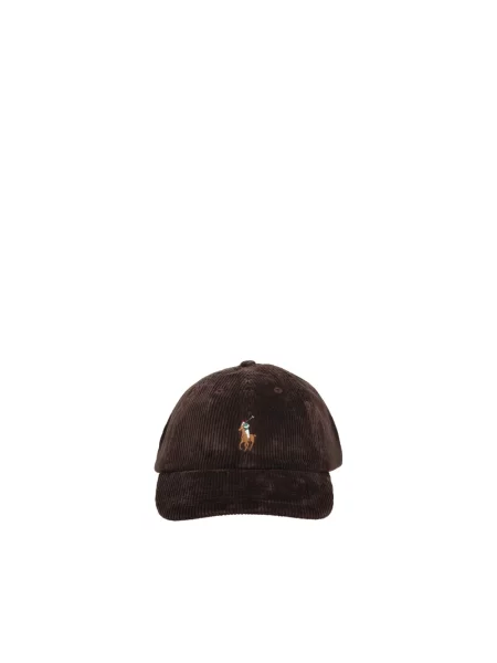 Czapka z daszkiem z wyhaftowanym logo Polo Ralph Lauren brązowa