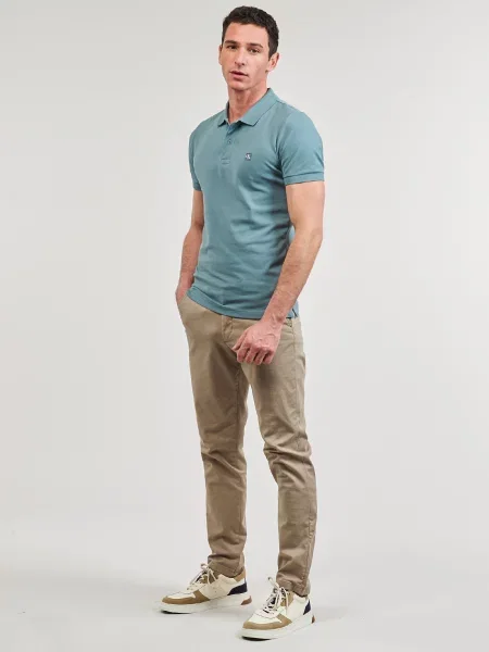 Tricou polo Calvin Klein Jeans albastru