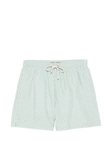 Slip de baie Canali cu imagine cu imprimeu geometric verde