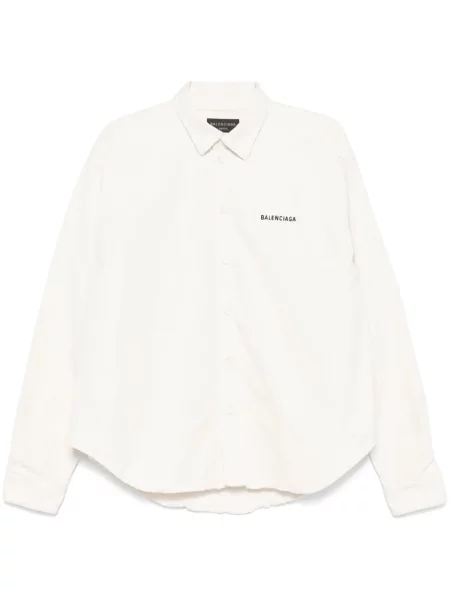 Geacă Balenciaga cu broderie alb