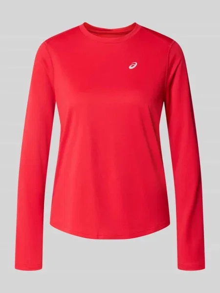 Bluzka z długim rękawem o kroju regular fit z nadrukiem z logo model CORE LS' Asics czerwona