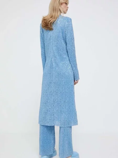 Stine Goya rochie midi drept albastru