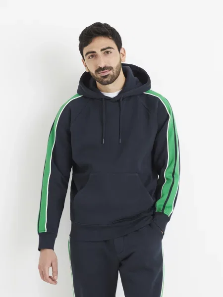 Pulover Celio cu glugă negru