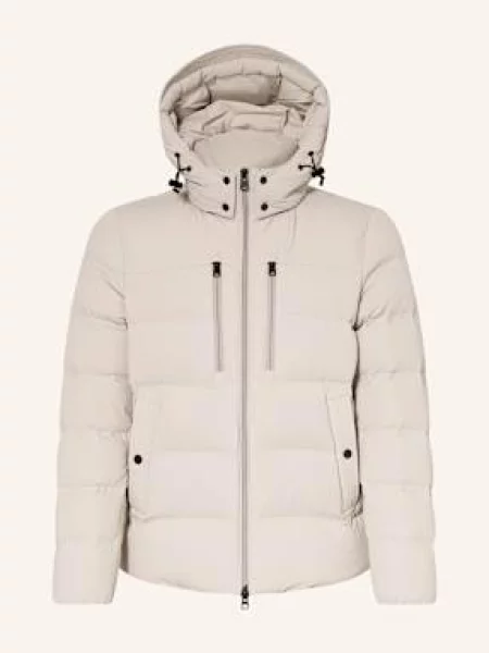 Woolrich Kurtka Puchowa Z Odpinanym Kapturem weiss szara
