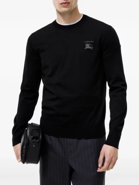 Pulover Burberry de lână negru