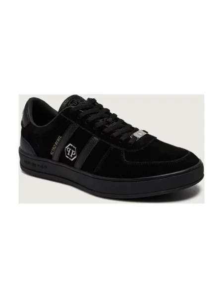 Philipp Plein Sneakers Retro Rebel | piele întoarsă negru