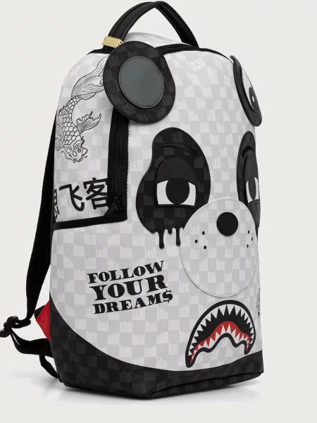 Sprayground rucsac PANDA FACE alb