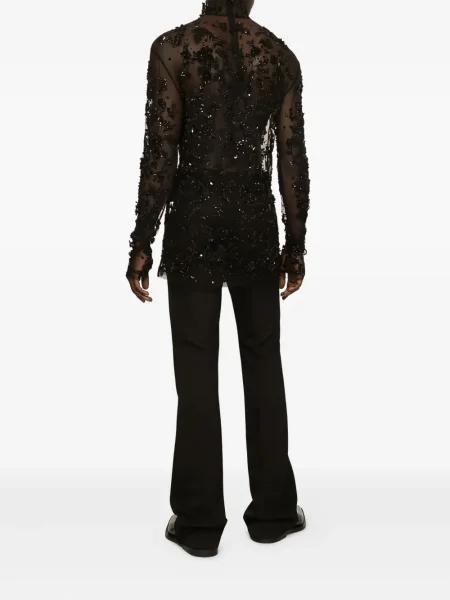 Риза Dolce & Gabbana от тюл черно