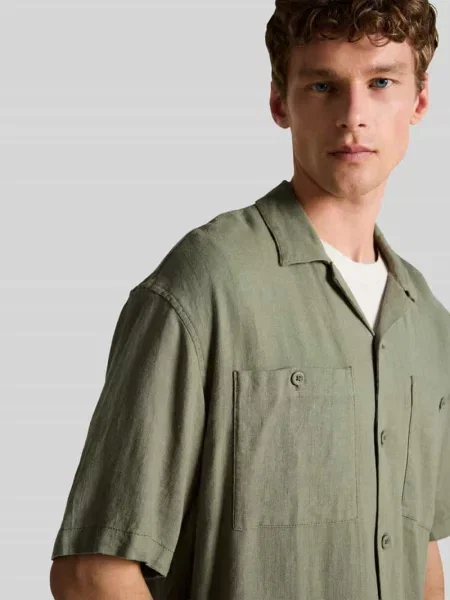 Koszula casualowa z mieszanki lnu Tom Tailor Denim