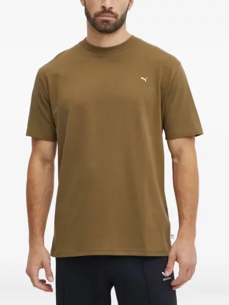 Tricou Puma cu broderie cu decolteu rotund verde