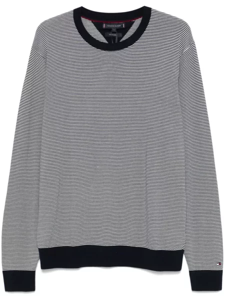 Svetr Tommy Hilfiger s kulatým výstřihem modrý