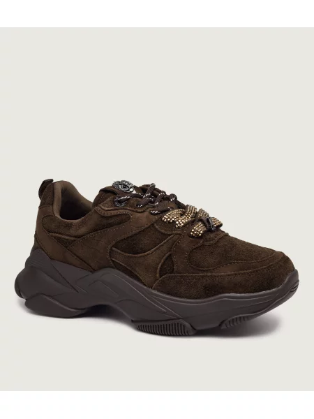 Kurt Geiger London Starlight Runner sneakers pentru femei din piele întoarsă maro