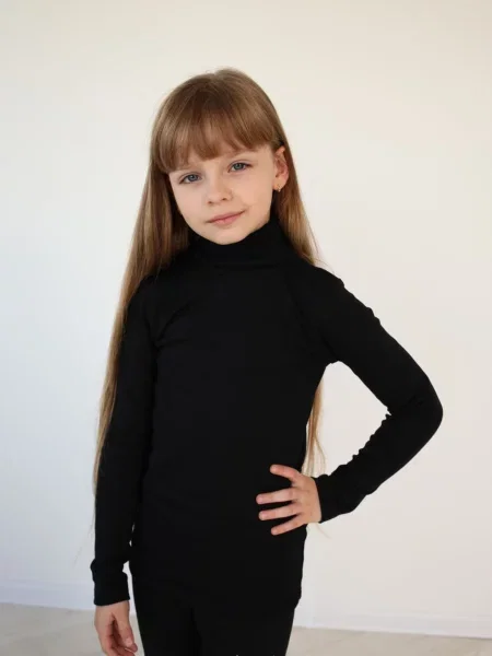 Дитячий Гольф KAZKOVA бавовна/поліестер чорний