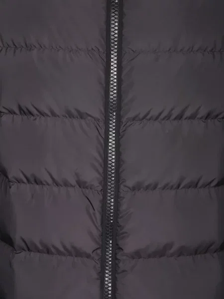 Matlasat geacă Moncler cu imagine negru