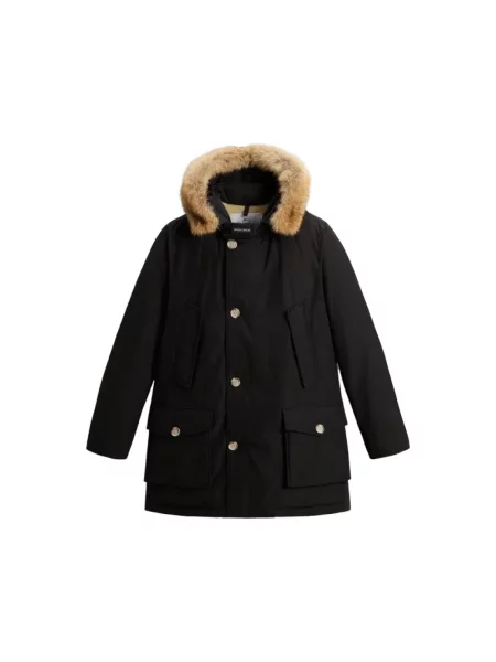 Parka Woolrich z futerkiem czarna