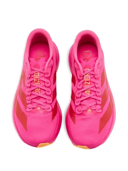 Sneakerși Adidas Adizero alergare cu motiv cu inimi de catifea cord roșu