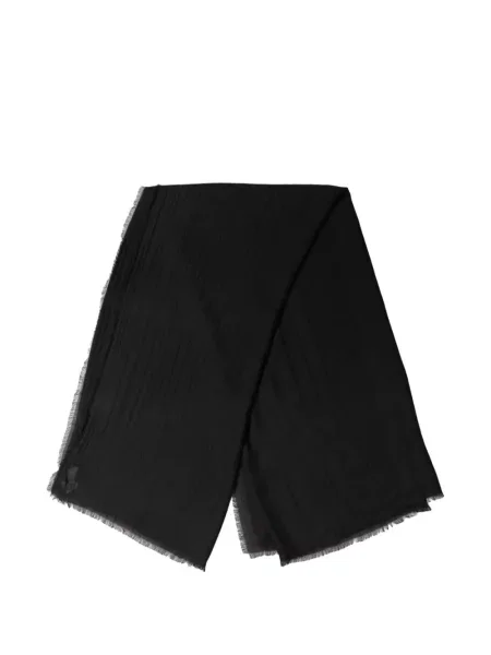 Κασκόλ Dolce & Gabbana με κρόσσια ζακάρ μαύρο
