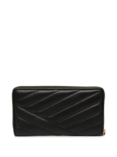 Piniginė Tory Burch dygsniuotas juoda