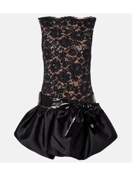 Rochie Self-portrait din dantelă negru