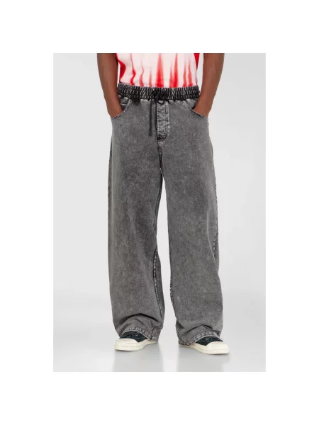 Szerokie jeansy Diesel czarne