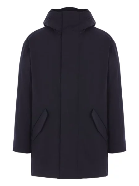 Kaput Aspesi s kapuljačom plava