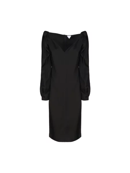 Sukienka midi Bottega Veneta czarna