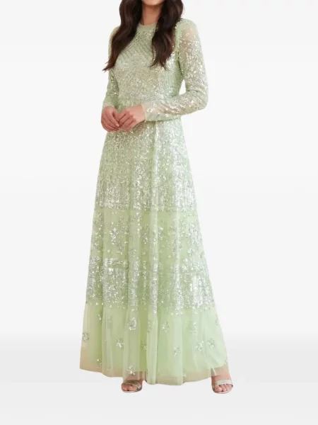 Hosszú maxi ruha Needle & Thread zöld