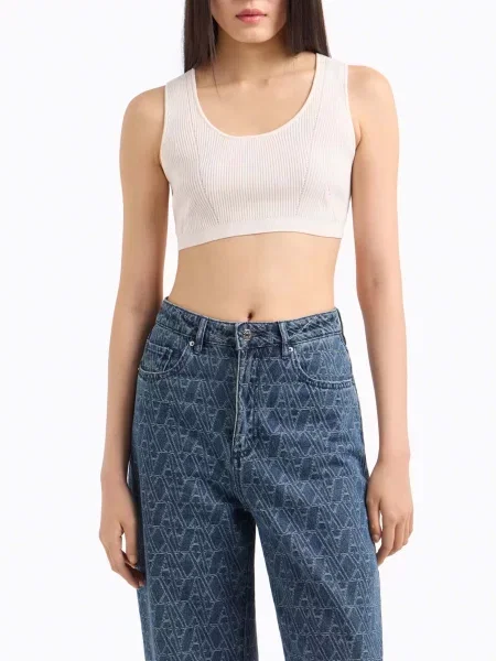 Топ Armani Exchange молочний