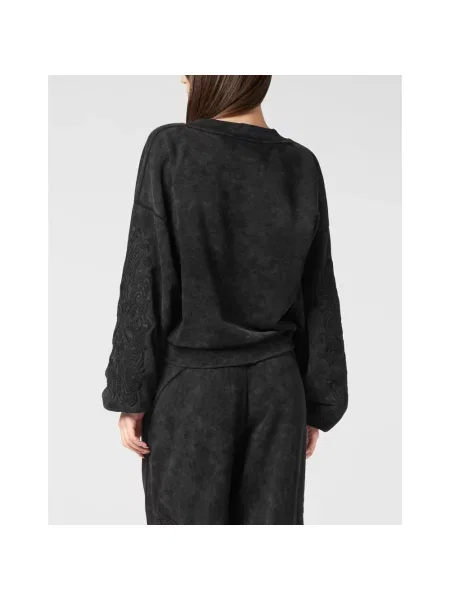 Bluza Philipp Plein z dekoltem w serek czarna