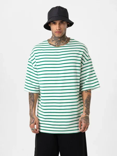 Dandalo Tricou verde jad alb