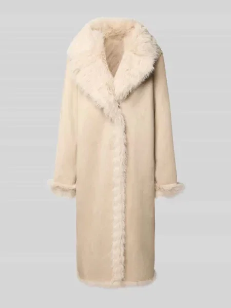 Płaszcz dwustronny z obszyciem ze sztucznego futra Petite M.