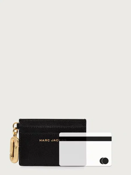 Bőr pénztárca Marc Jacobs fekete