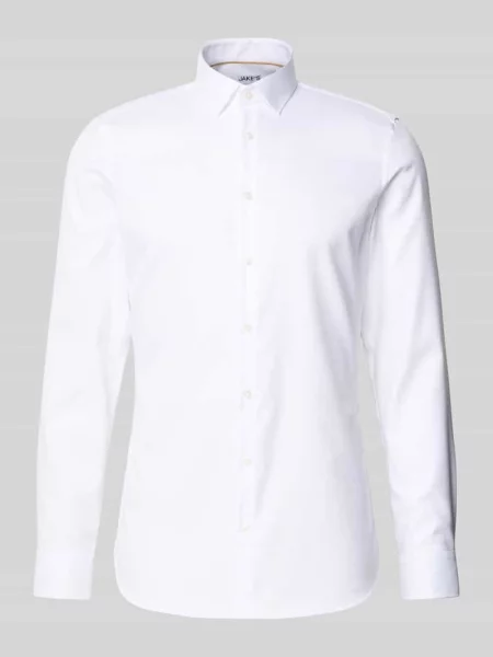 Koszula biznesowa o kroju super slim fit w jednolitym kolorze Jake*s biała