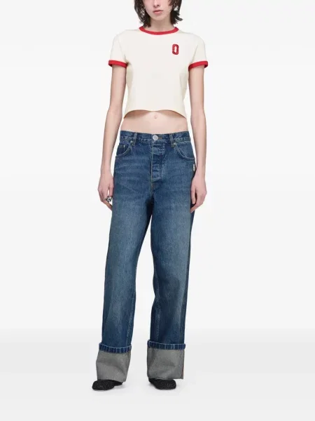 Blugi Marc Jacobs cu aplicații albastru