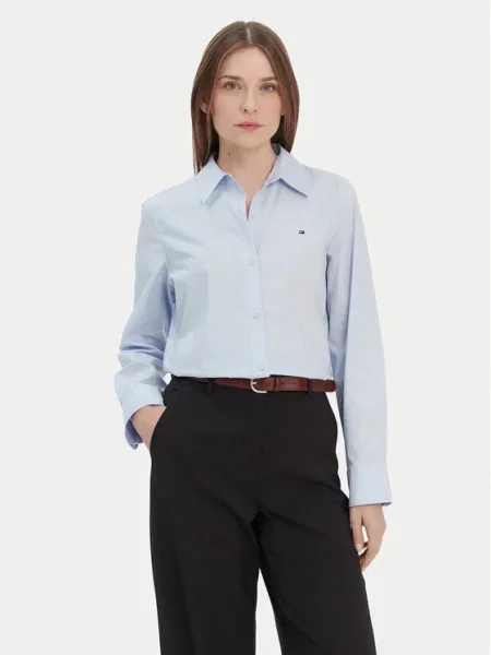 Tommy Hilfiger Cămașă Ess celest albastru