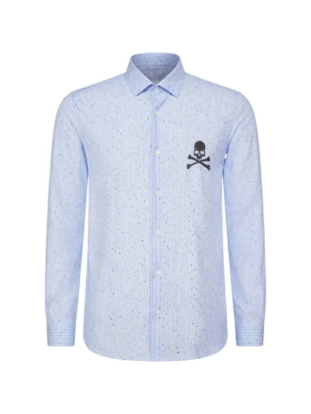 Prugasti prugasta košulja Philipp Plein plava