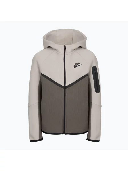 Bluză pentru copii Nike Sportswear Tech Fleece moon particle/cave stone/black/black negru