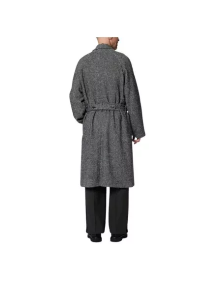 Długi płaszcz Paul Smith wełniany czarny